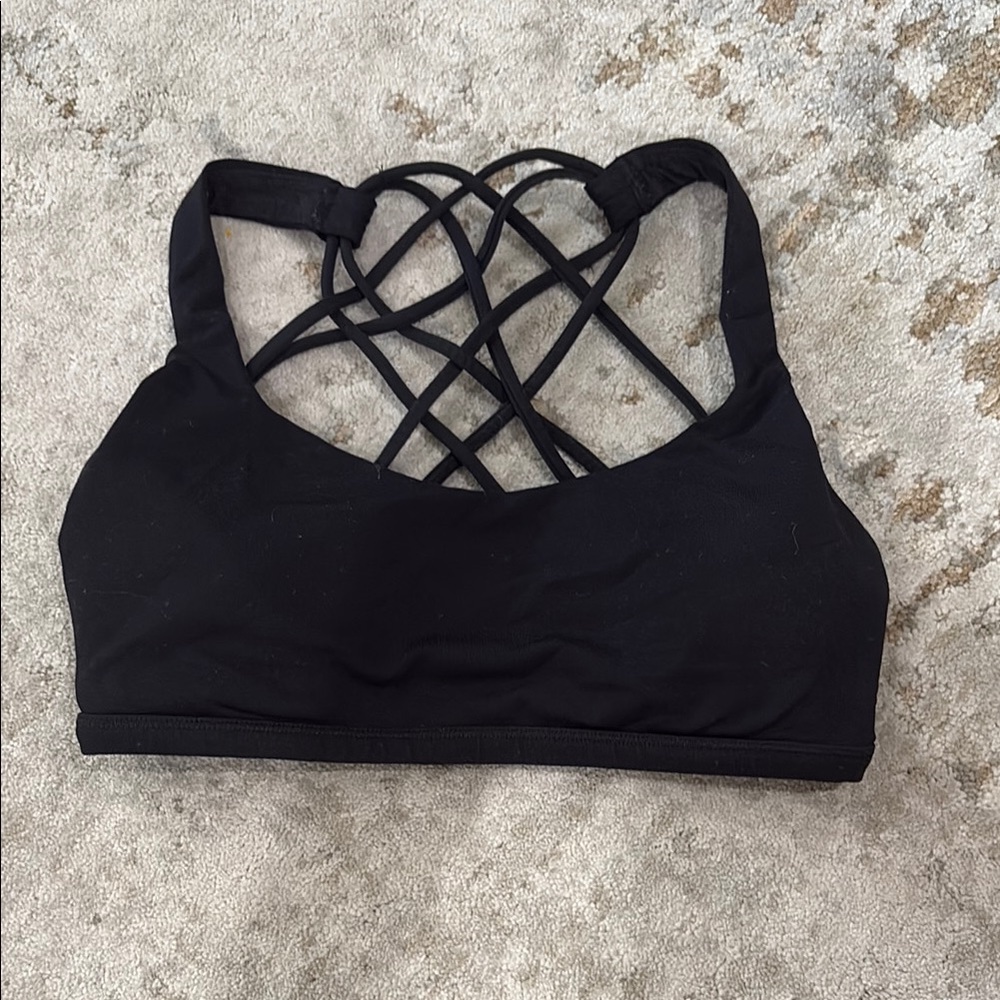 Lululemon Athletica Black Strappy Sports Bra